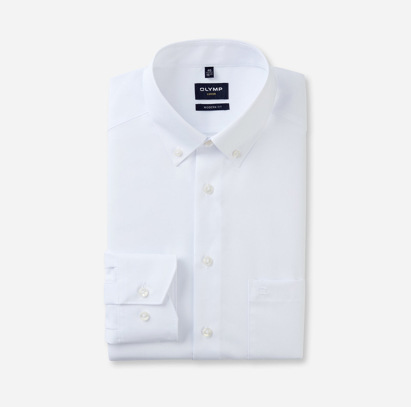 OLYMP LUXOR MODERN FIT UNI LANGARM HEMD WEISS