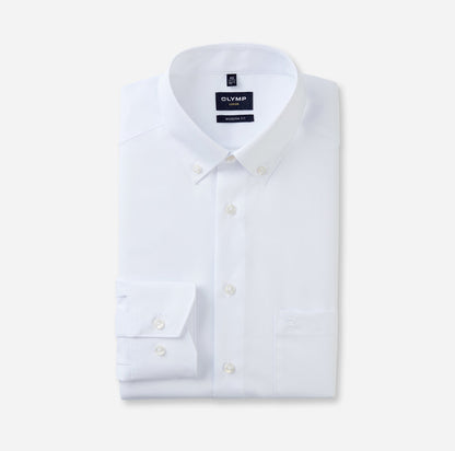OLYMP LUXOR MODERN FIT UNI LANGARM HEMD WEISS
