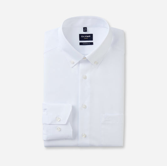 OLYMP LUXOR MODERN FIT UNI LANGARM HEMD WEISS