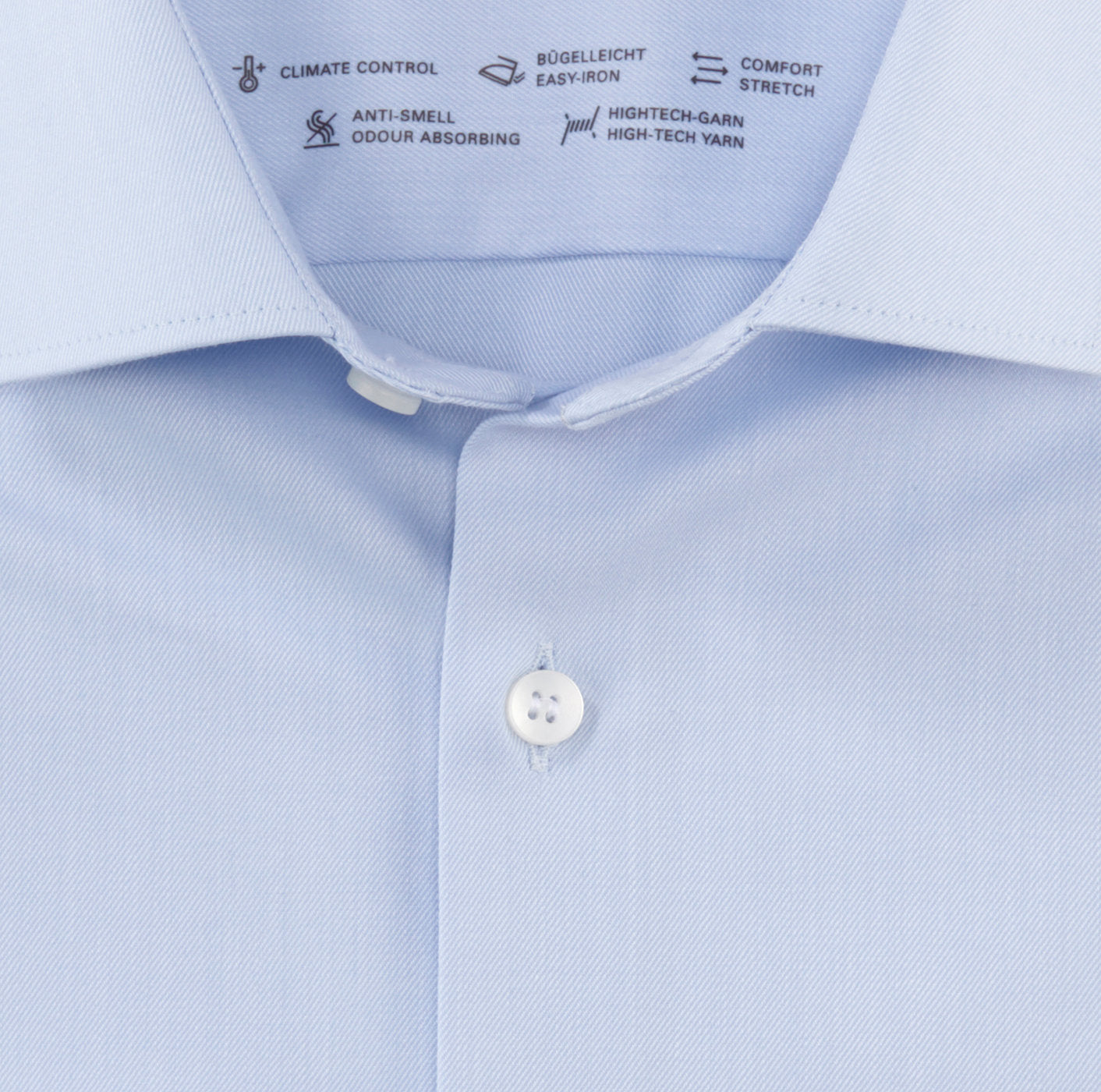 OLYMP LEVEL FIVE BODY FIT TWILL LANGARM HEMD HELLBLAU