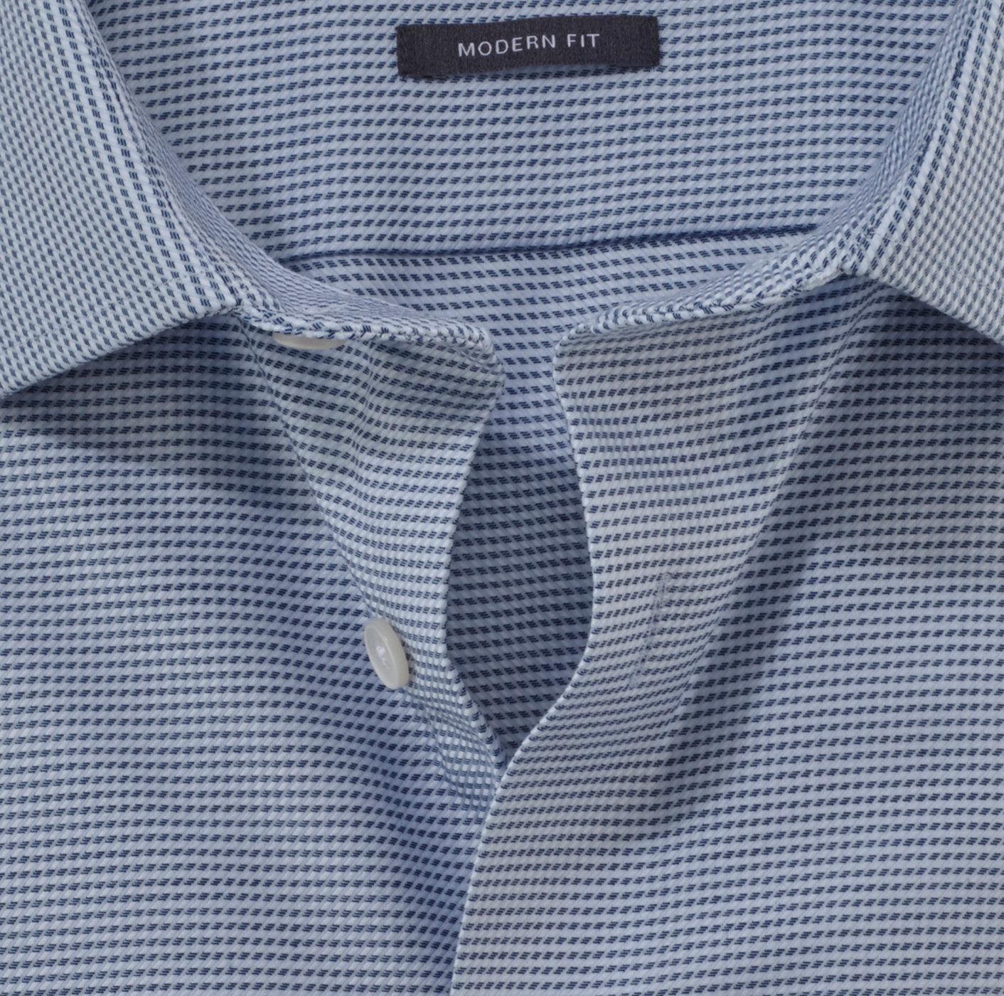 OLYMP LUXOR MODERN FIT FAUX UNI LANGARM HEMD BLAU