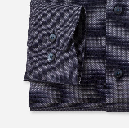 OLYMP LUXOR MODERN FIT FAUX UNI LANGARM HEMD BLAU