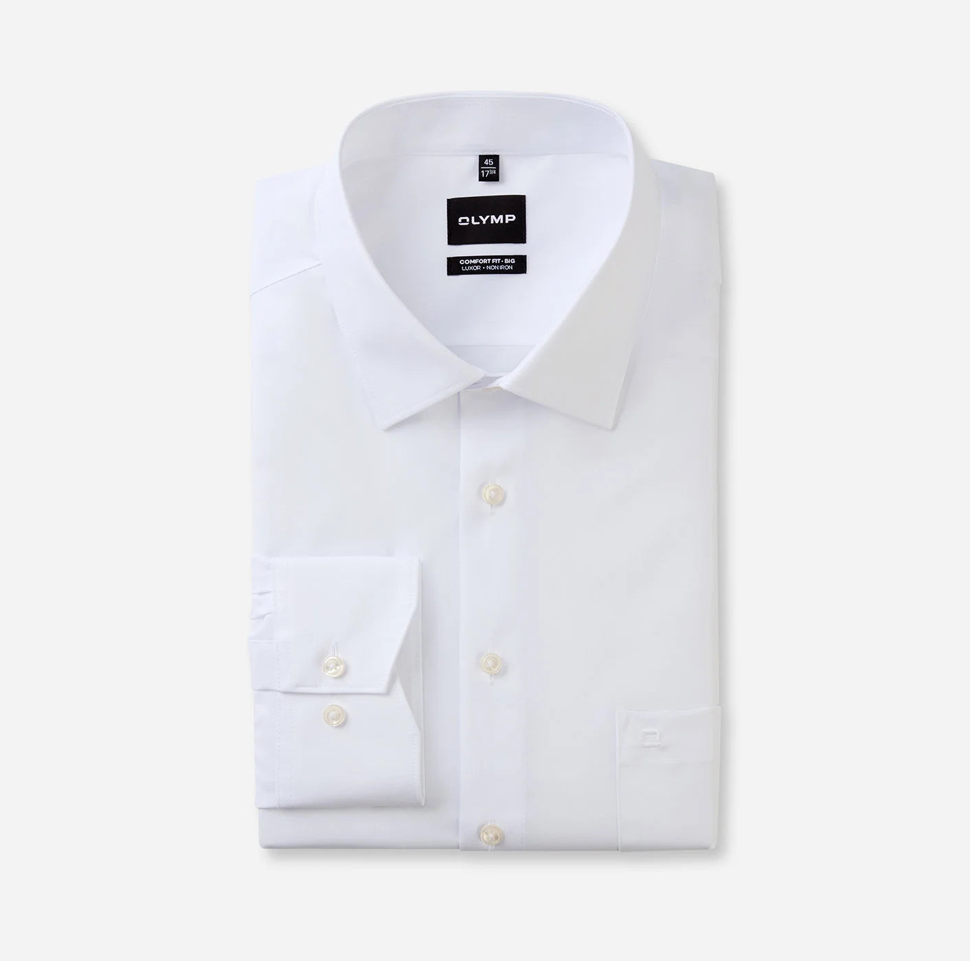 OLYMP LUXOR COMFORT FIT BIG UNI LANGARM HEMD WEISS