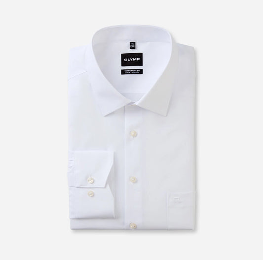 OLYMP LUXOR COMFORT FIT BIG UNI LANGARM HEMD WEISS