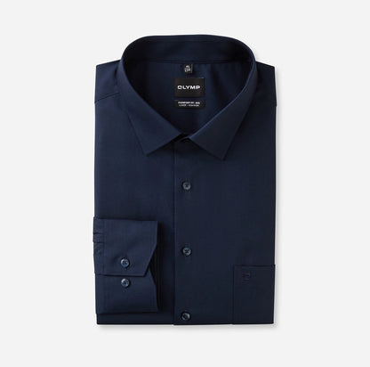 OLYMP LUXOR COMFORT FIT BIG UNI LANGARM HEMD KOBALT