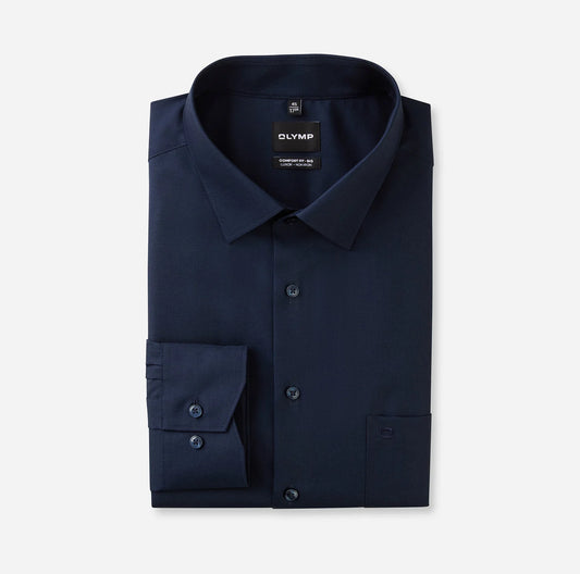 OLYMP LUXOR COMFORT FIT BIG UNI LANGARM HEMD KOBALT