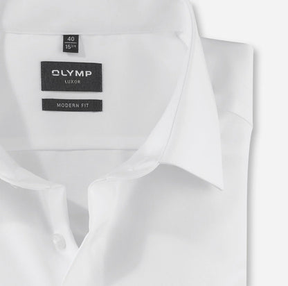 OLYMP LUXOR MODERN FIT UNI LANGARM HEMD WEISS
