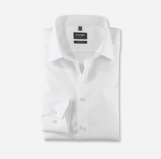 OLYMP LUXOR MODERN FIT UNI LANGARM HEMD WEISS