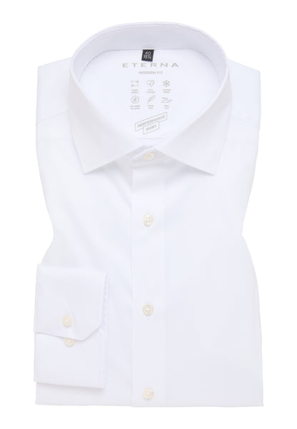 ETERNA LANGARM HEMD MODERN FIT PERFORMANCE SHIRT STRETCH WEISS