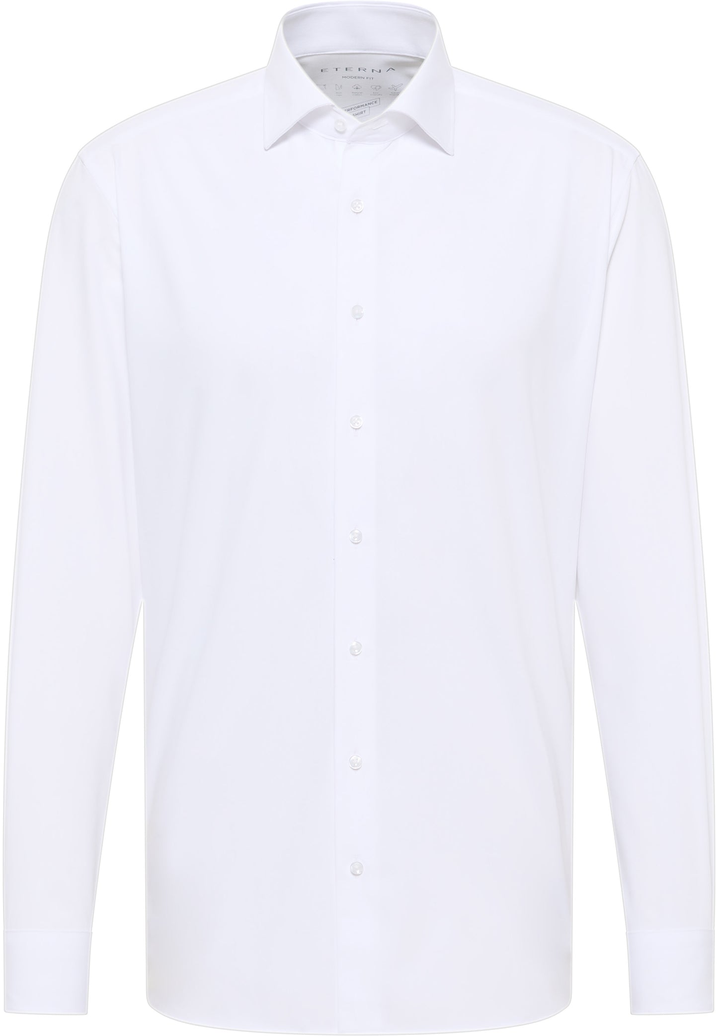 ETERNA LANGARM HEMD MODERN FIT PERFORMANCE SHIRT TWILL STRETCH WEISS
