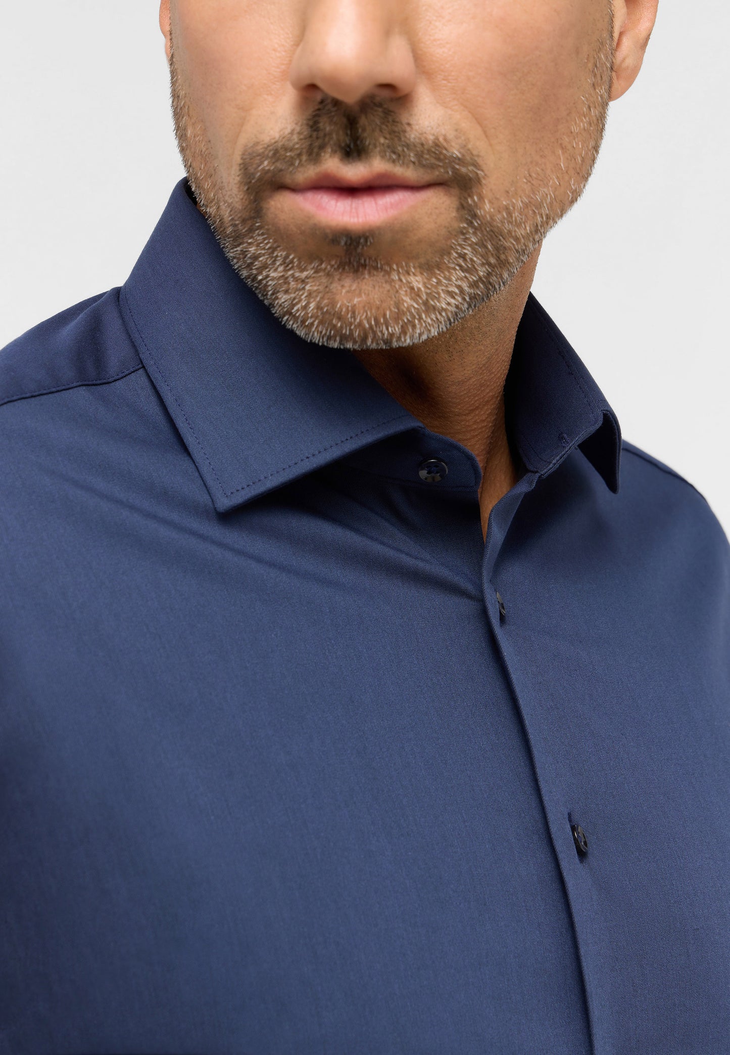 ETERNA LANGARM HEMD MODERN FIT PERFORMANCE SHIRT TWILL STRETCH MARINE