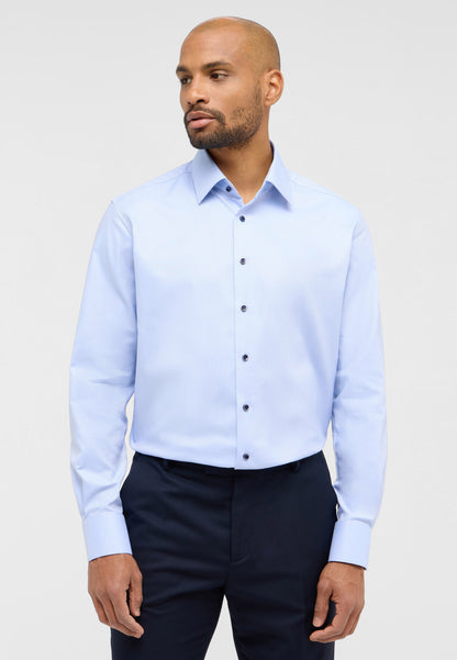 ETERNA LANGARM HEMD MODERN FIT DYNAMIC COTTON DOBBYDESIGN HELLBLAU