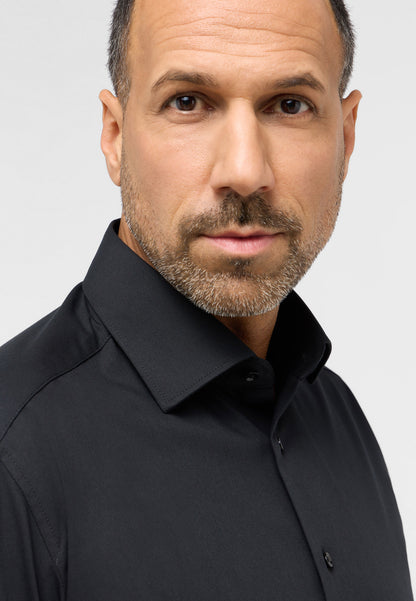 ETERNA LANGARM HEMD MODERN FIT PERFORMANCE SHIRT TWILL STRETCH SCHWARZ