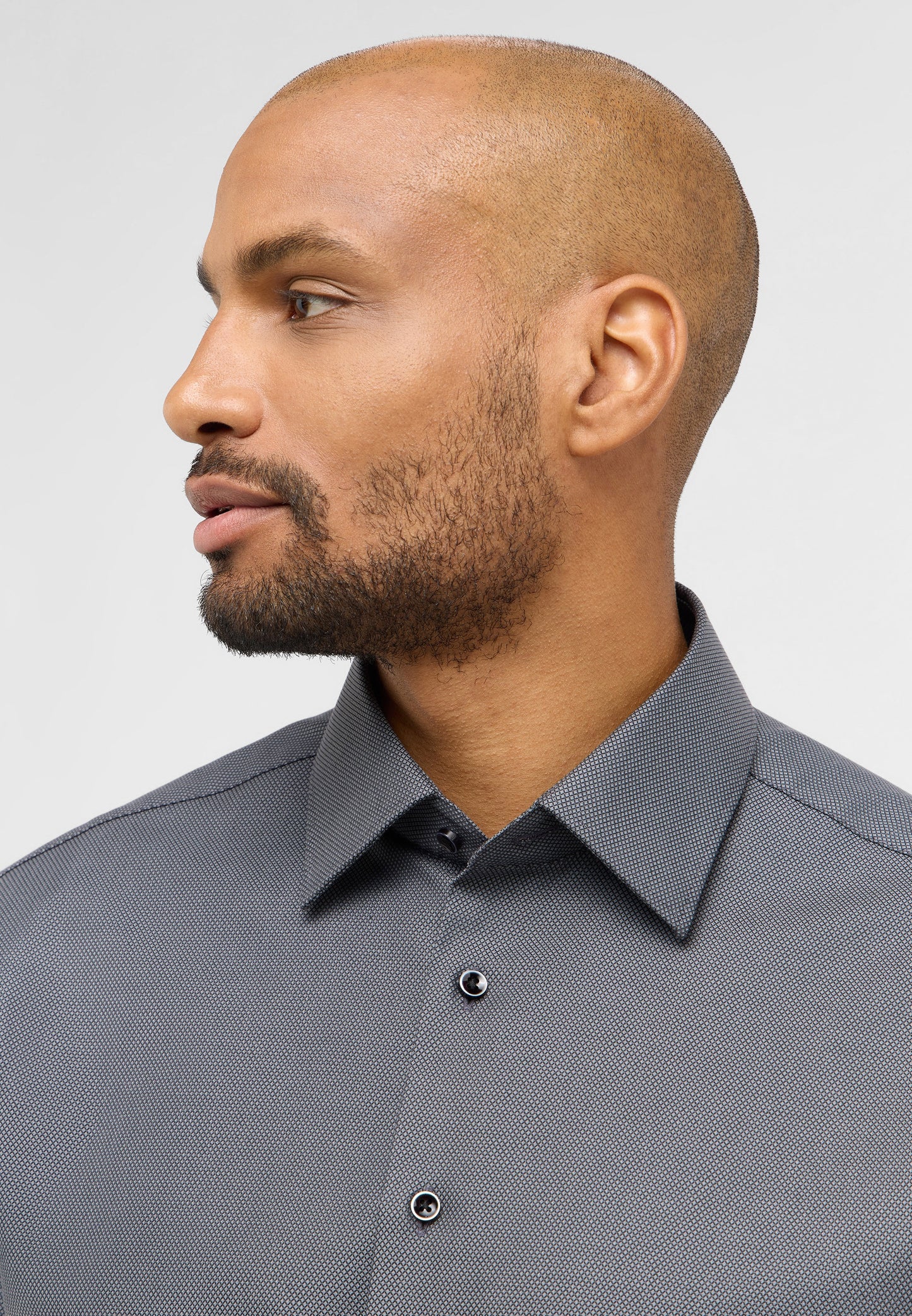 ETERNA LANGARM HEMD MODERN FIT DYNAMIC COTTON DOBBYDESIGN SCHWARZ