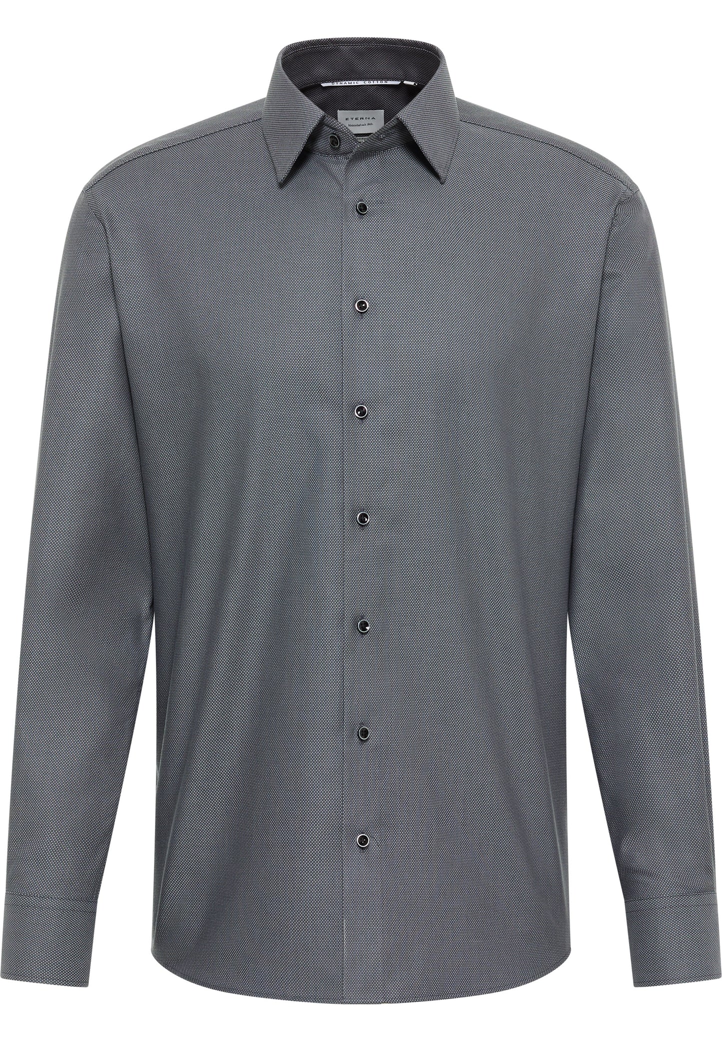 ETERNA LANGARM HEMD MODERN FIT DYNAMIC COTTON DOBBYDESIGN SCHWARZ