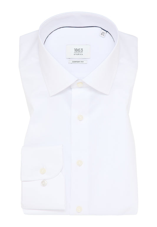 ETERNA LANGARM HEMD LUXURY SHIRT COMFORT FIT WEISS