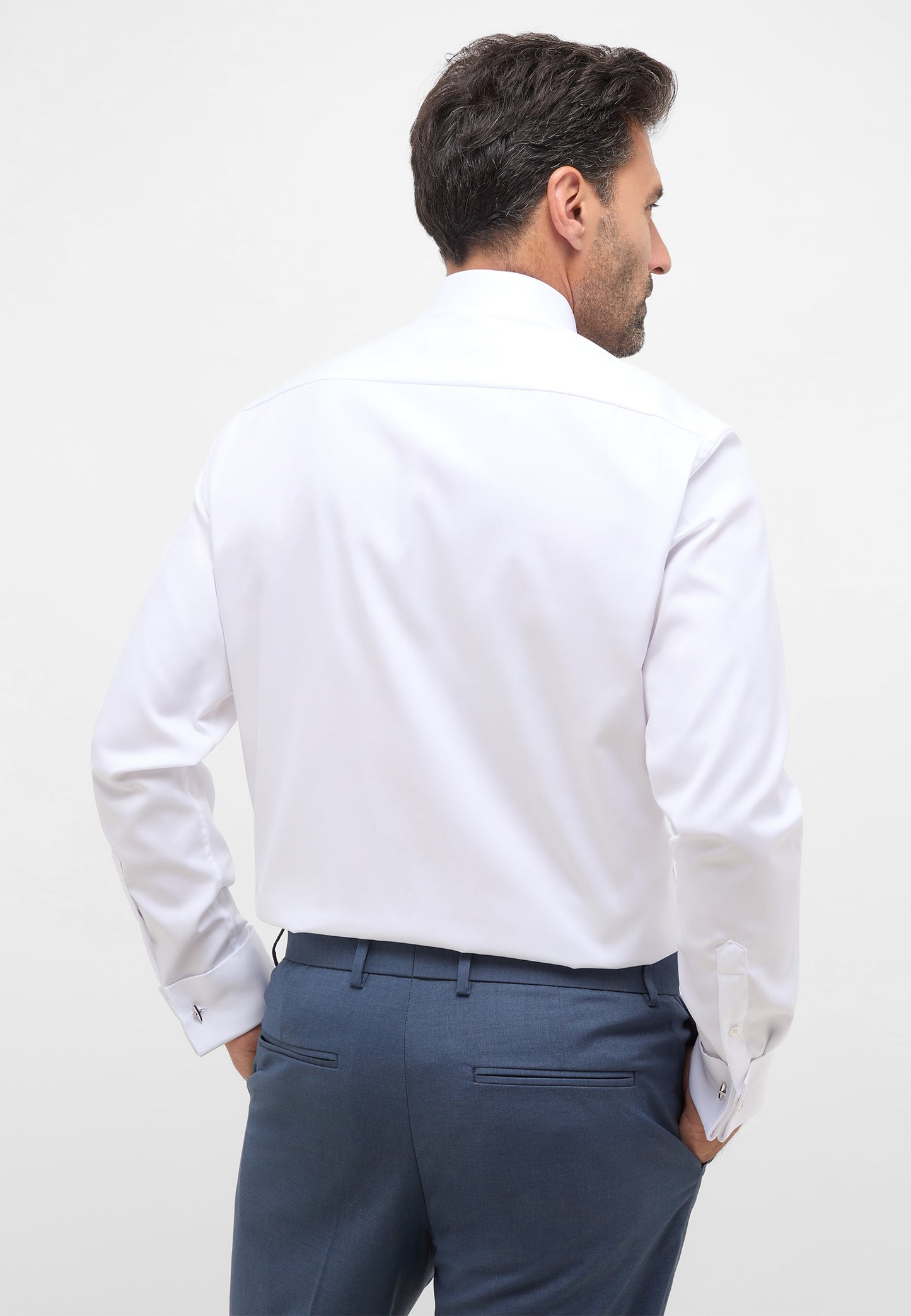 ETERNA LANGARM HEMD COMFORT FIT COVER SHIRT TWILL WEISS