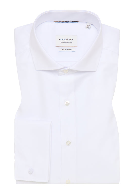 ETERNA LANGARM HEMD MODERN FIT COVER SHIRT WEISS