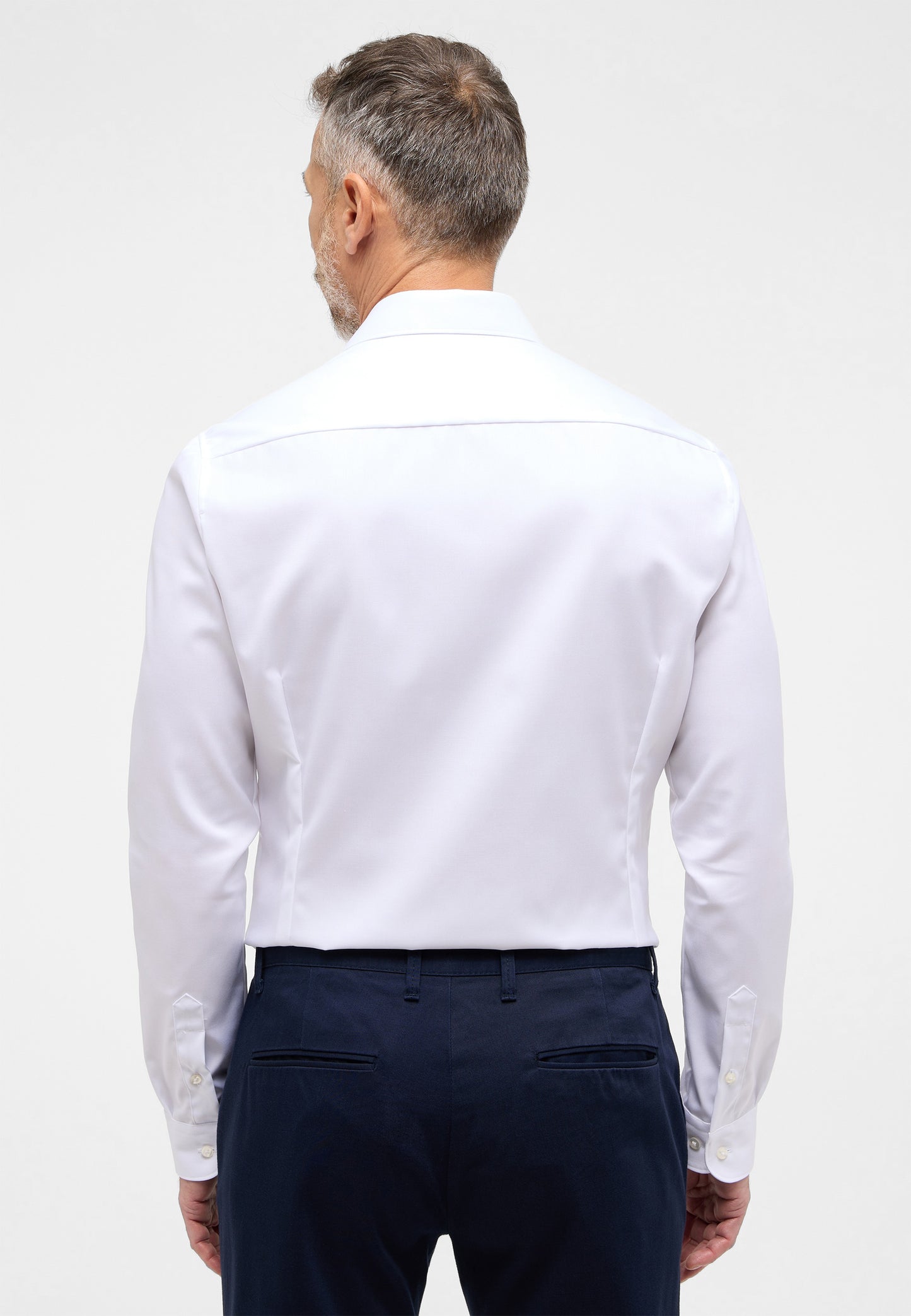 ETERNA LANGARM HEMD SUPER SLIM COVER SHIRT TWILL WEISS