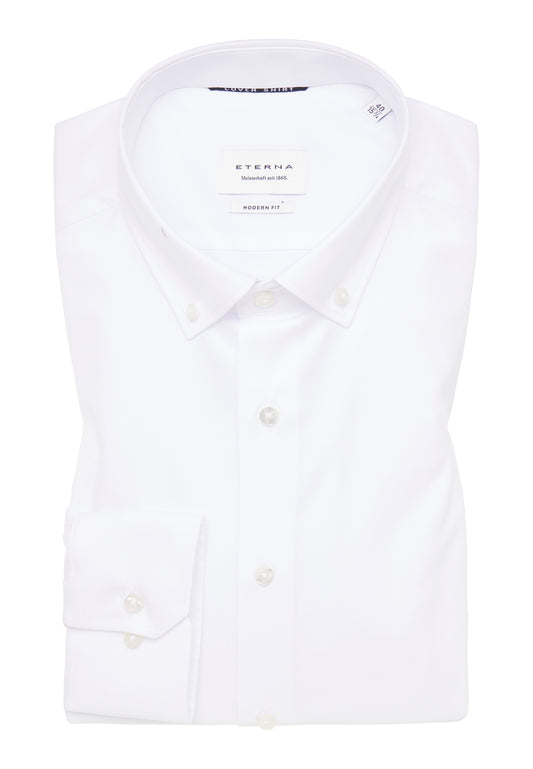 ETERNA LANGARM HEMD MODERN FIT COVER SHIRT WEISS