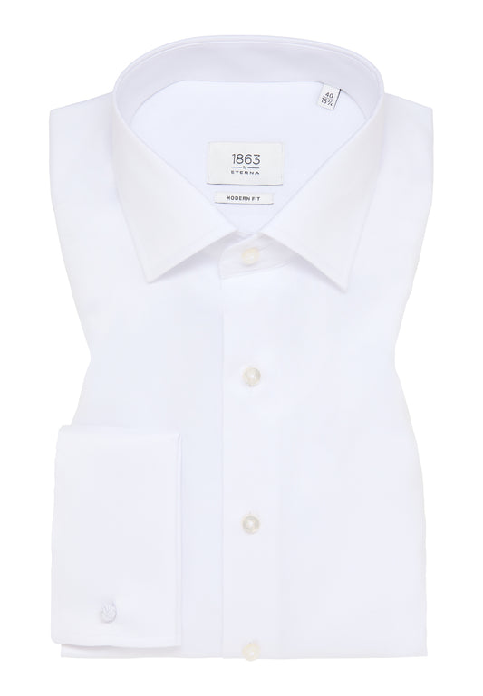 ETERNA LANGARM HEMD LUXURY SHIRT MODERN FIT WEISS
