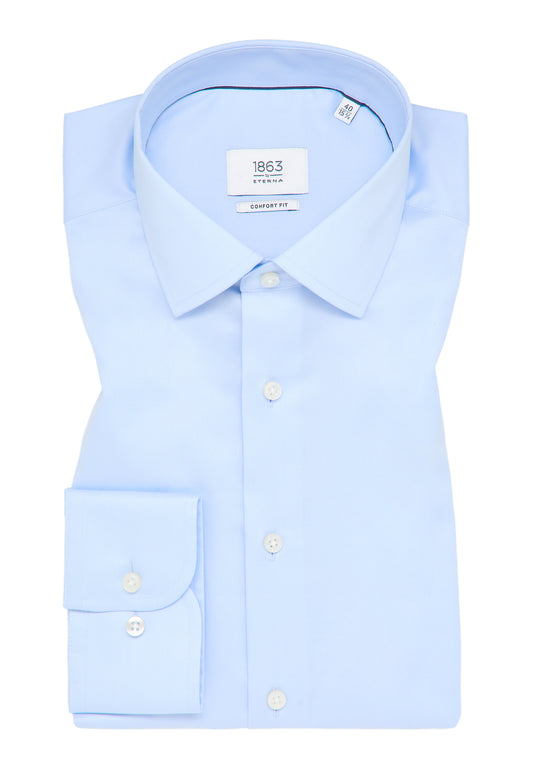 ETERNA LANGARM HEMD LUXURY SHIRT COMFORT FIT HELLBLAU