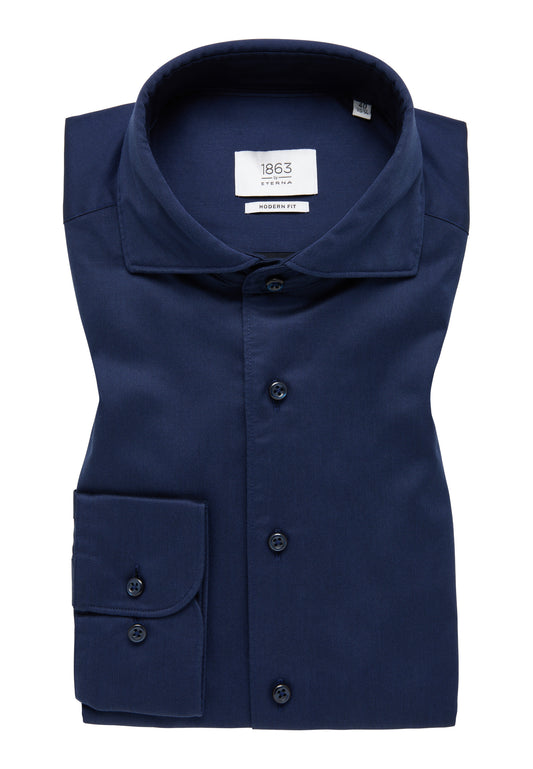 ETERNA LANGARM HEMD MODERN FIT SOFT LUXURY SHIRT NAVY