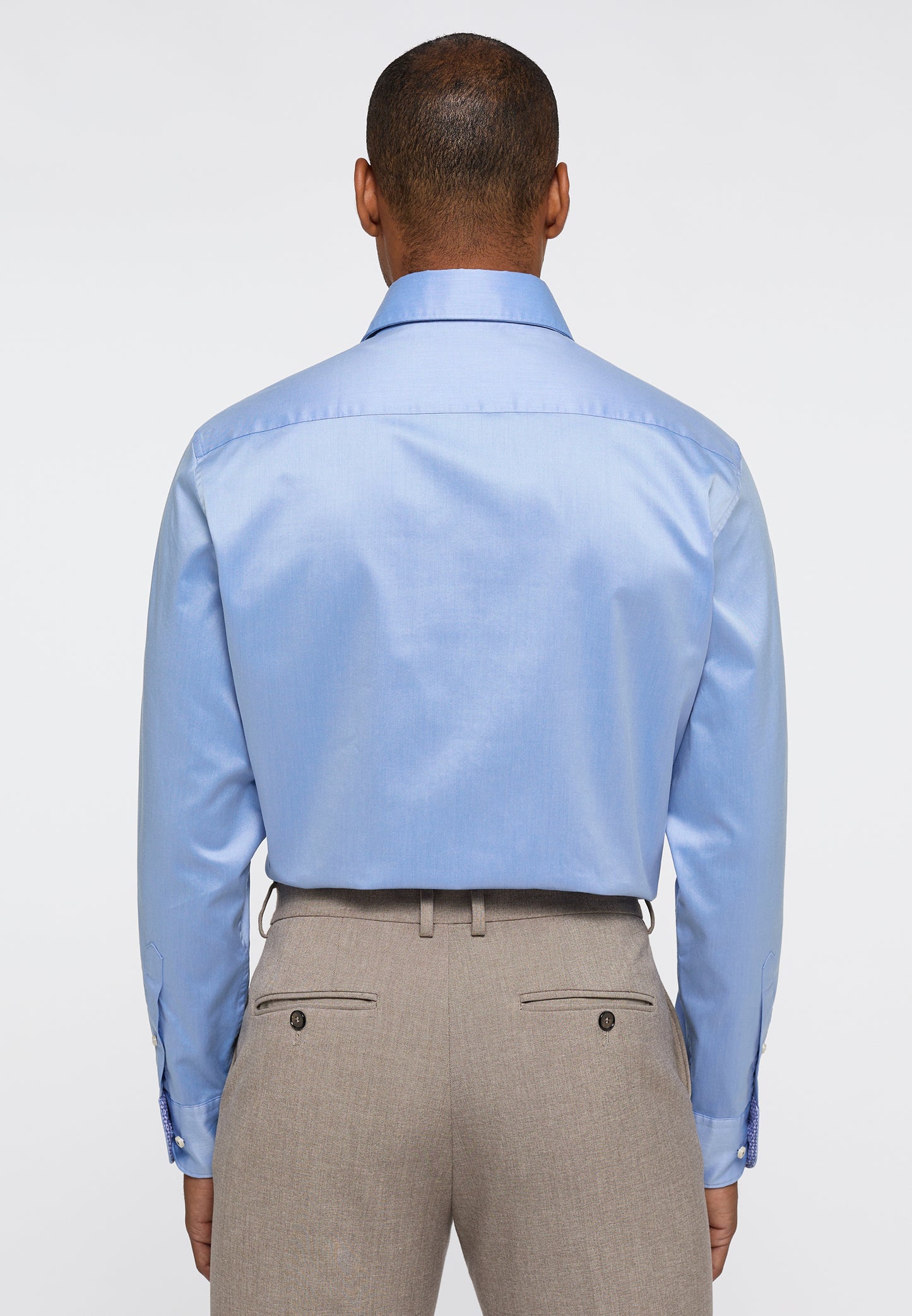 ETERNA LANGARM HEMD MODERN FIT SOFT LUXURY SHIRT HELLBLAU MIT PATCHUNG