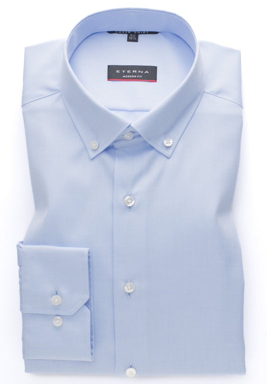 ETERNA LANGARM HEMD MODERN FIT COVER SHIRT HELLBLAU