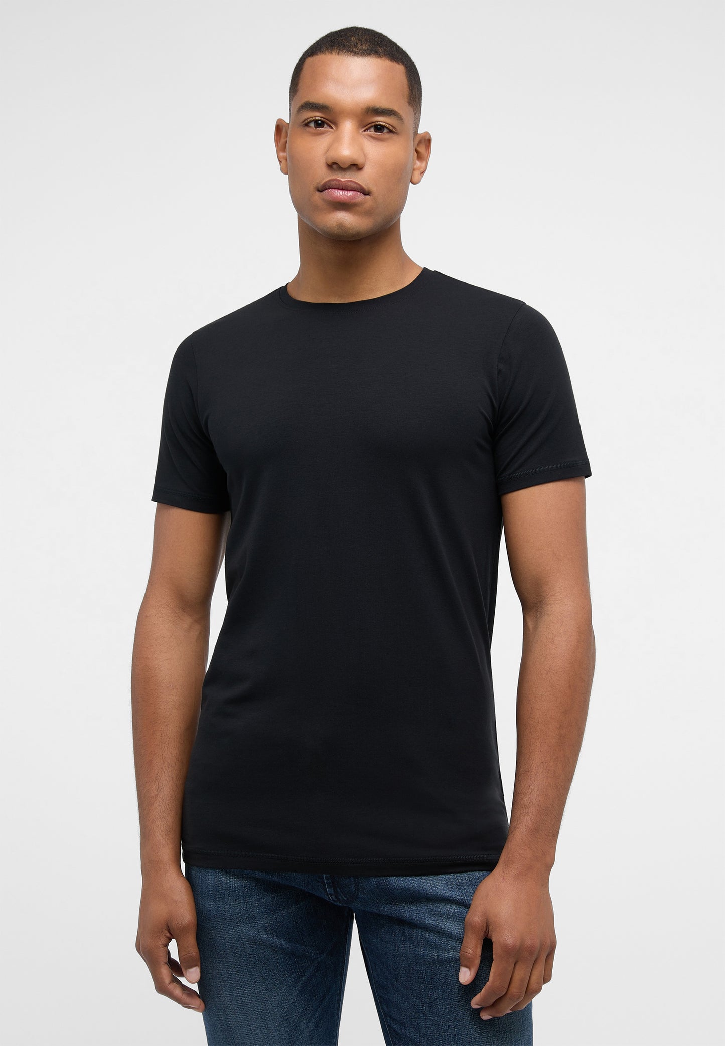 1863 BY ETERNA T-SHIRT TONI SCHWARZ