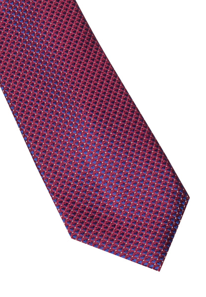 ETERNA KRAWATTE ROT GEMUSTERT SCHMAL 6CM