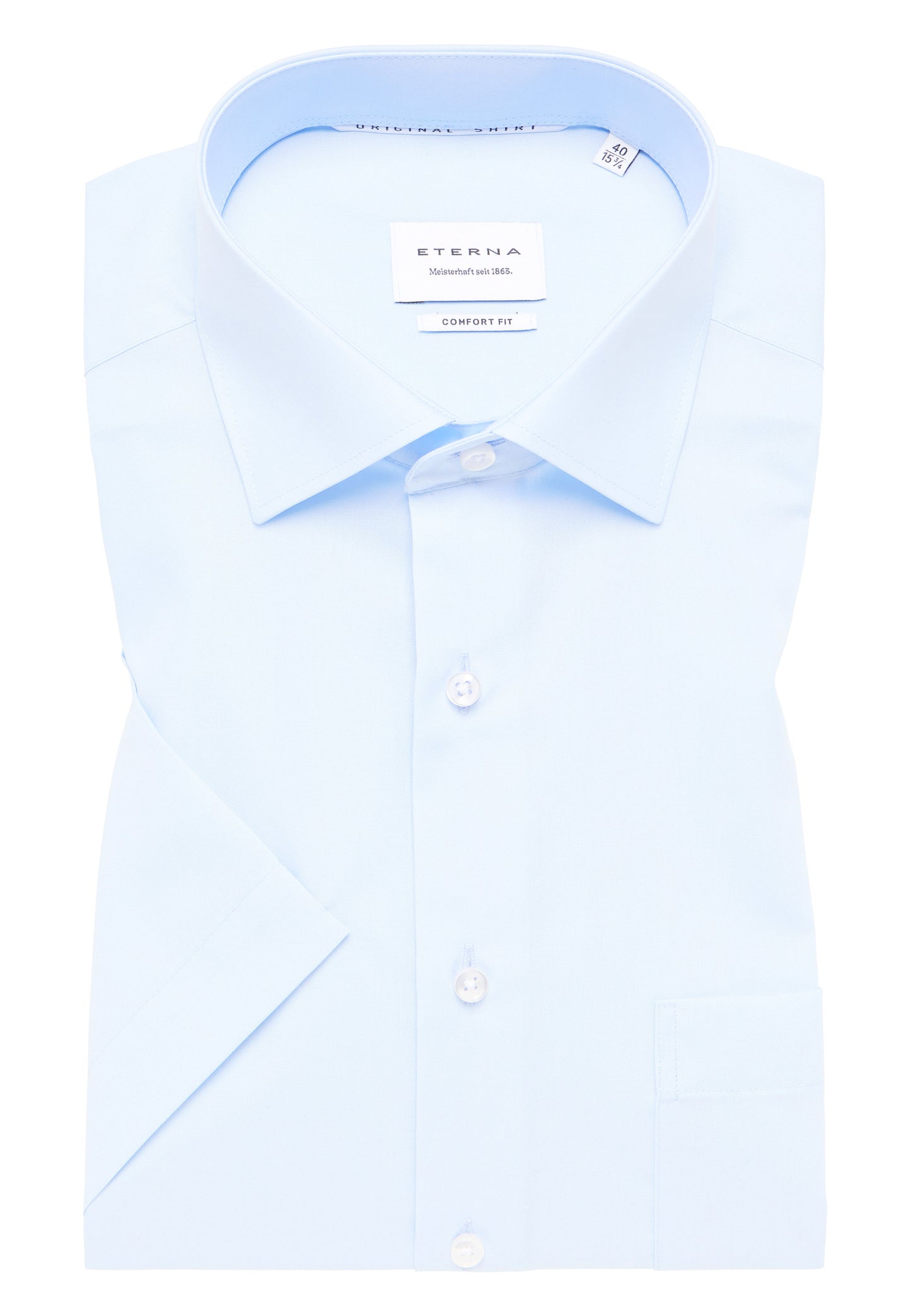 ETERNA LANGARM HEMD COMFORT FIT ORIGINAL SHIRT BÜGELFREI HELLBLAU