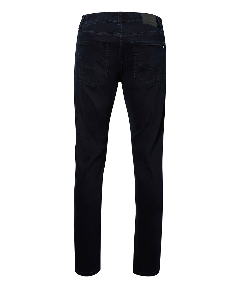 PIERRE CARDIN JEANS FUTUREFLEX LYON TAPTERED TAPERED FIT GREEN RIVET BLUE/BLACK USED