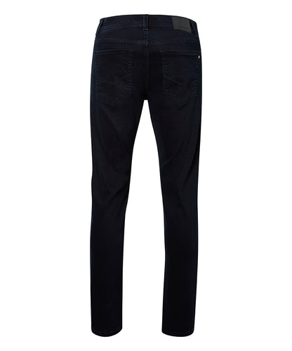 PIERRE CARDIN JEANS FUTUREFLEX LYON TAPTERED TAPERED FIT GREEN RIVET BLUE/BLACK USED