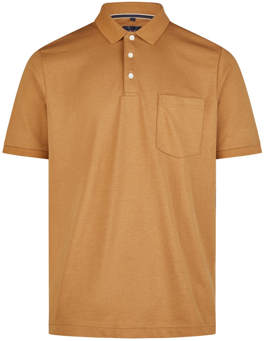 MARVELIS POLOSHIRT QUICK-DRY KURZARM HELLBRAUN