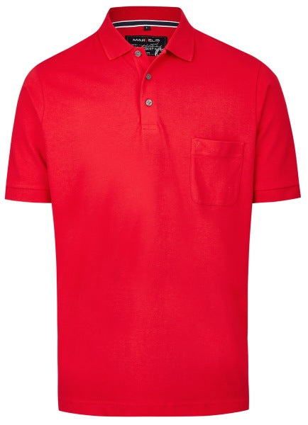 MARVELIS POLOSHIRT QUICK-DRY KURZARM ROT