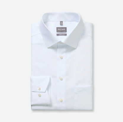 OLYMP LUXOR COMFORT FIT UNI LANGARM HEMD WEISS