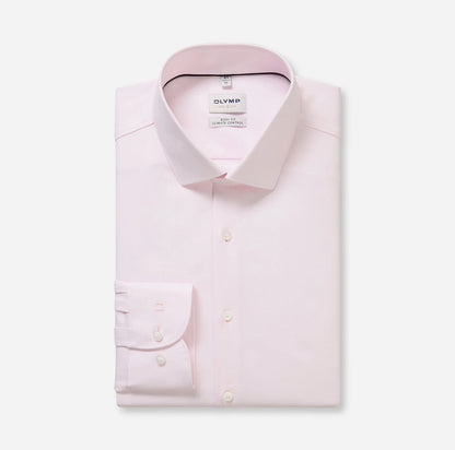 OLYMP LEVEL FIVE BODY FIT TWILL LANGARM HEMD ROSA