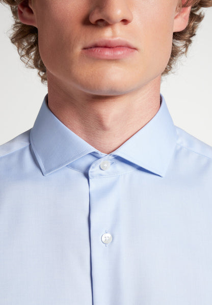 ETERNA LANGARM HEMD SLIM FIT COVER SHIRT TWILL BLAU