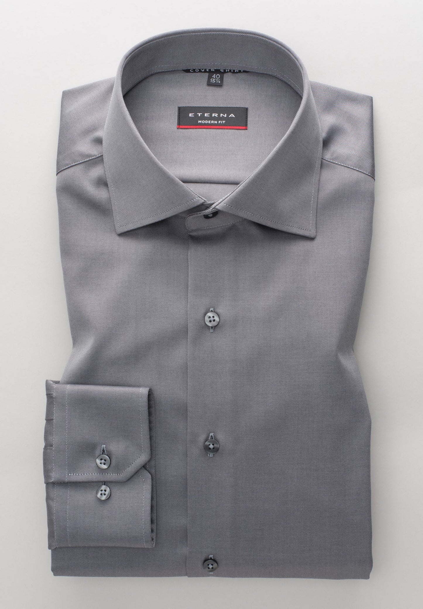 ETERNA LANGARM HEMD MODERN FIT COVER SHIRT GRAU