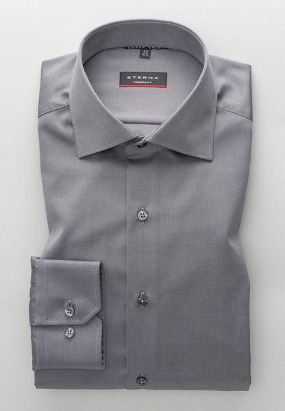 ETERNA LANGARM HEMD MODERN FIT COVER SHIRT GRAU