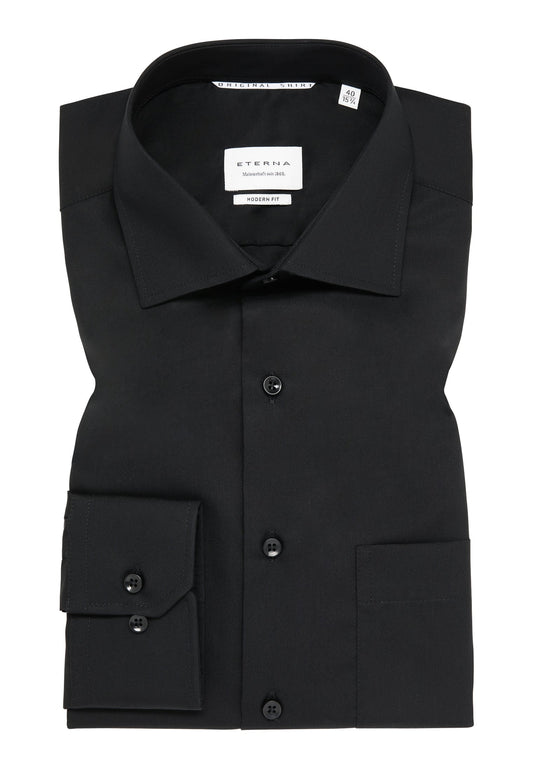 ETERNA LANGARM HEMD MODERN FIT ORIGINAL SHIRT SCHWARZ
