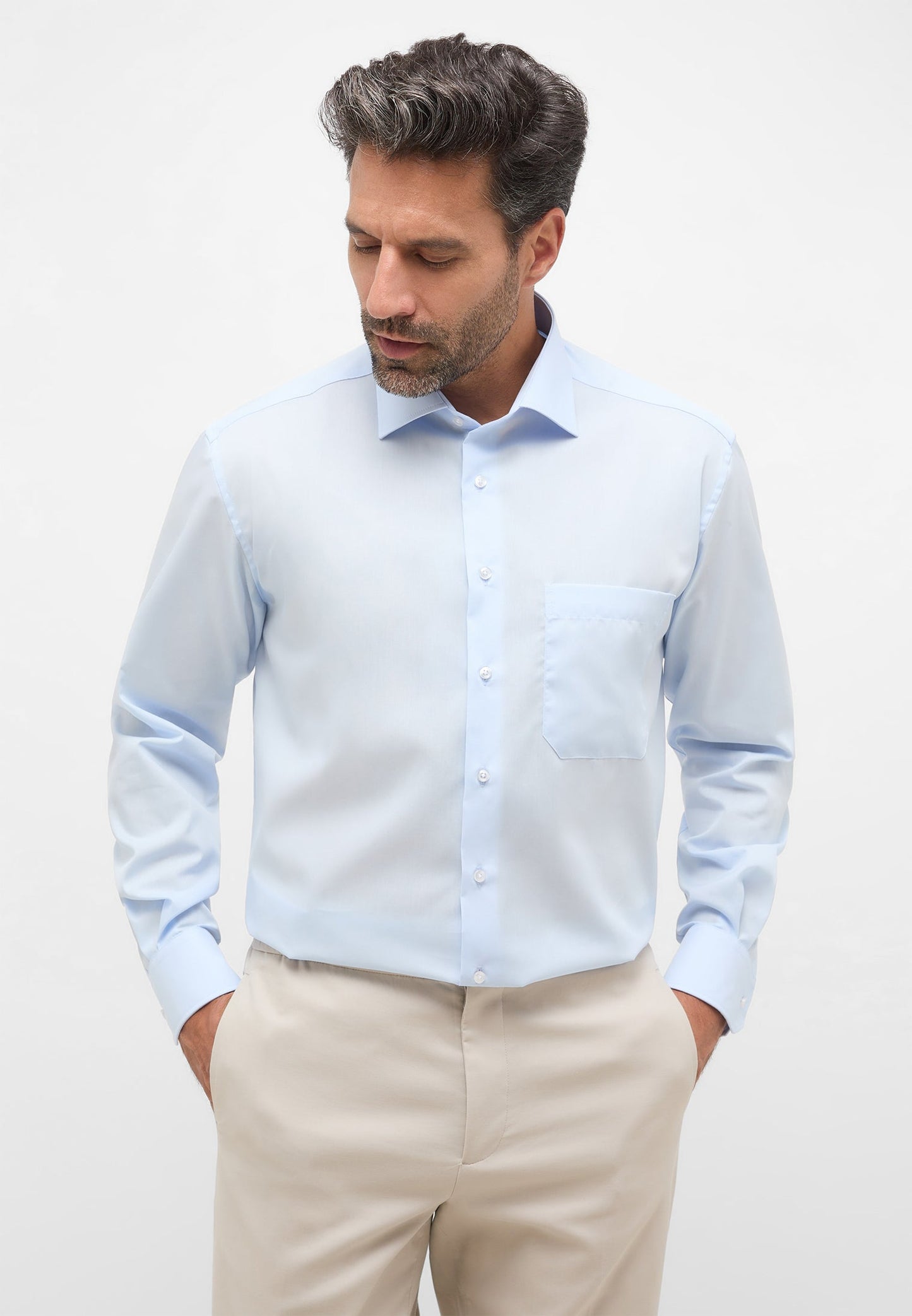 ETERNA LANGARM HEMD COMFORT FIT ORIGINAL SHIRT HELLBLAU