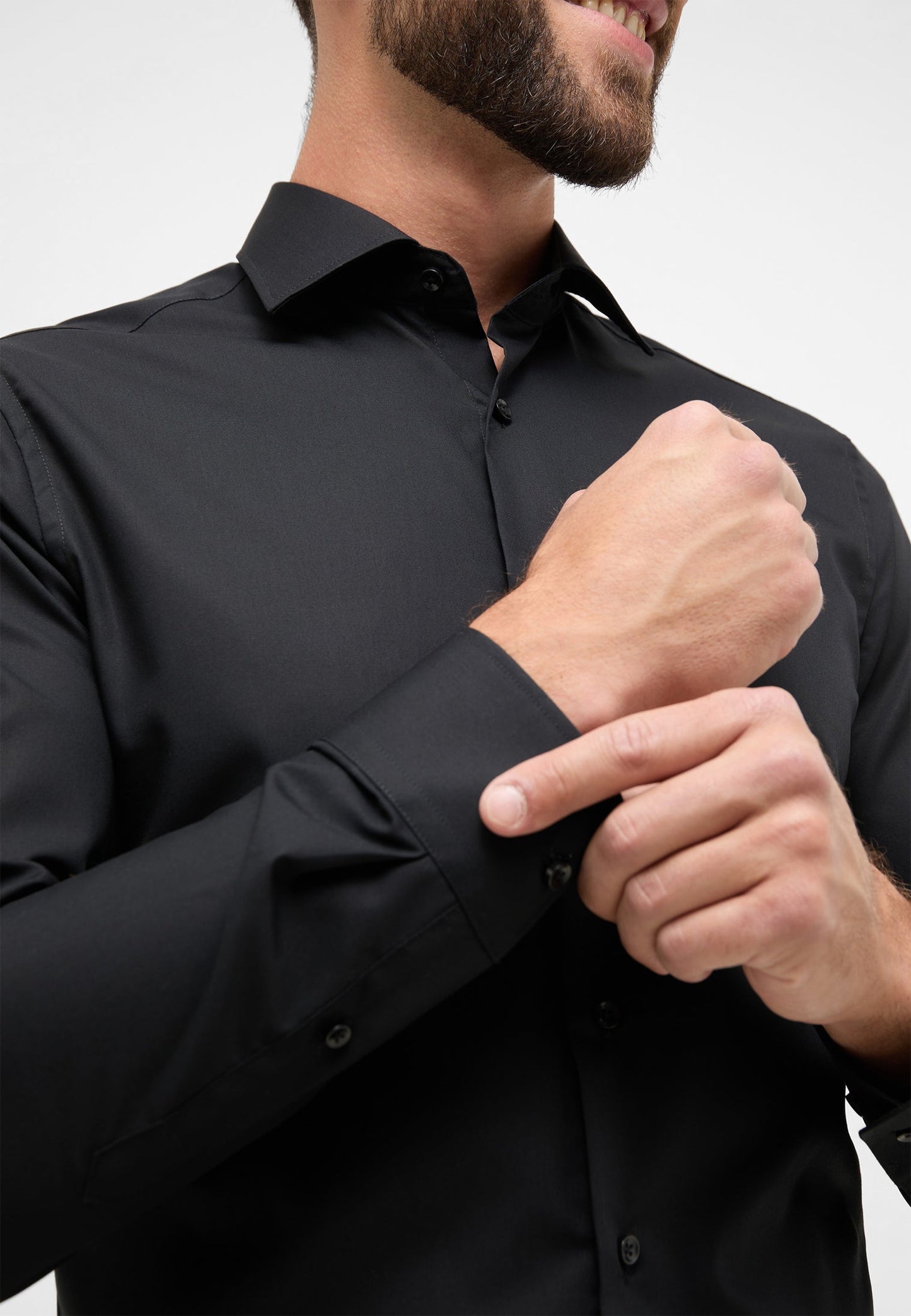 ETERNA LANGARM HEMD SLIM FIT ORIGINAL SHIRT SCHWARZ