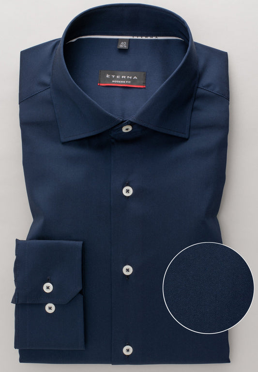 ETERNA LANGARM HEMD MODERN FIT PERFORMANCE SHIRT STRETCH MARINE