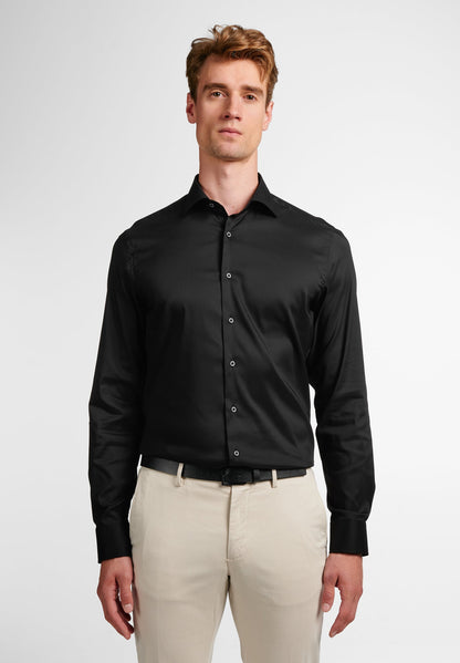 ETERNA LANGARM HEMD SLIM FIT PERFORMANCE SHIRT SCHWARZ