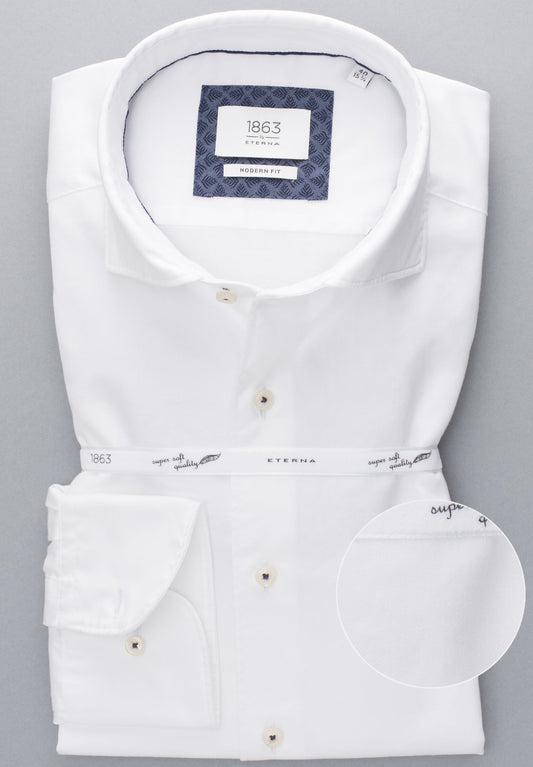 ETERNA LANGARM HEMD MODERN FIT SOFT LUXURY SHIRT WEISS