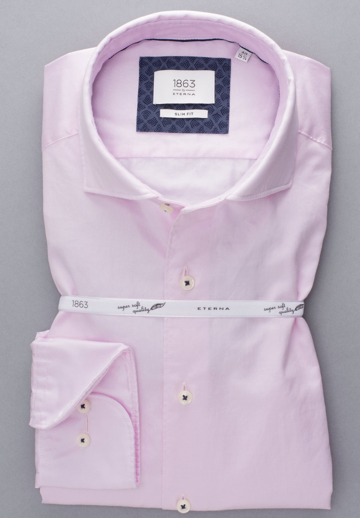 ETERNA LANGARM HEMD SLIM FIT SOFT LUXURY SHIRT ROSA