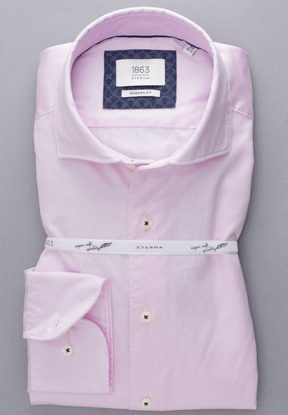 ETERNA LANGARM HEMD MODERN FIT SOFT LUXURY SHIRT ROSA