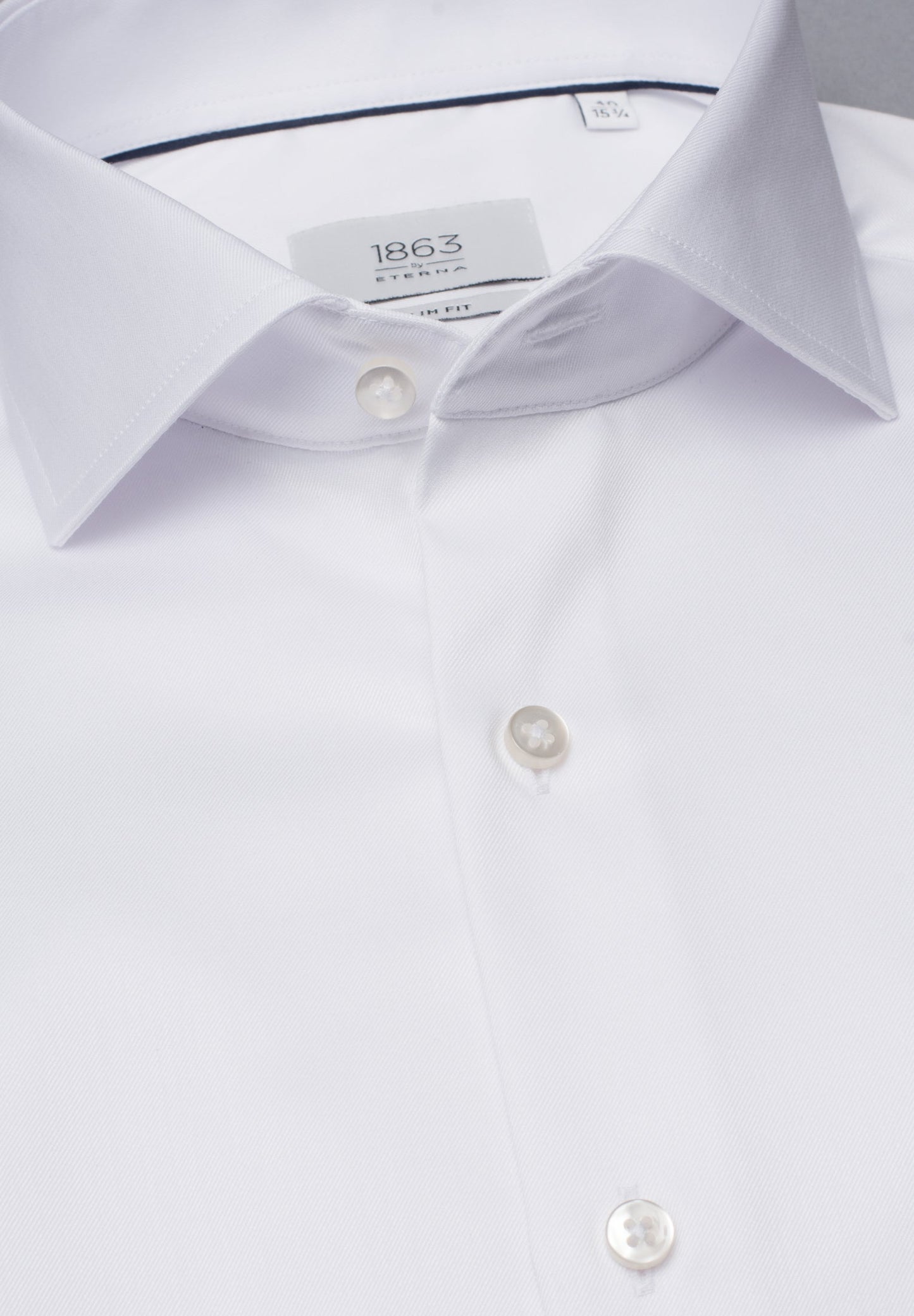 ETERNA LANGARM HEMD LUXURY SHIRT SLIM FIT UNI TWILL WEISS